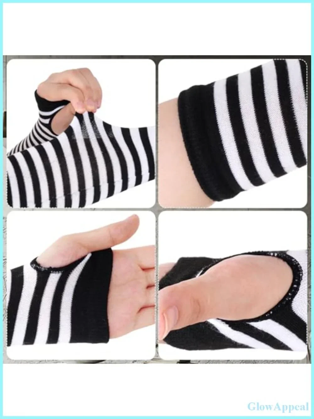 Fingerless Long Sleeve Arm Warmers Gothic Y2K Kawaii Stretchy Knit Gloves